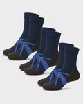 K-Trek Light - Calze da Trekking Leggere in Lana Merino - Blu/Azzurro - 3 Paia