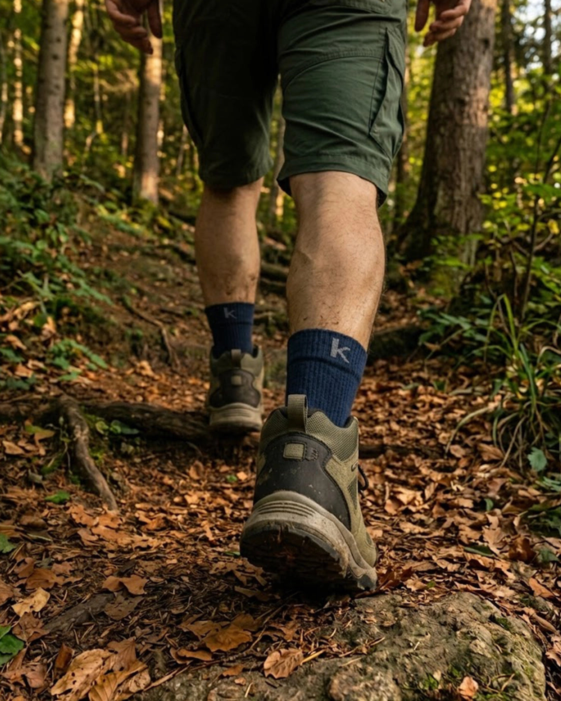 K-Trek Light - Calze da Trekking Leggere in Lana Merino - Nero/Rosso - 3 Paia