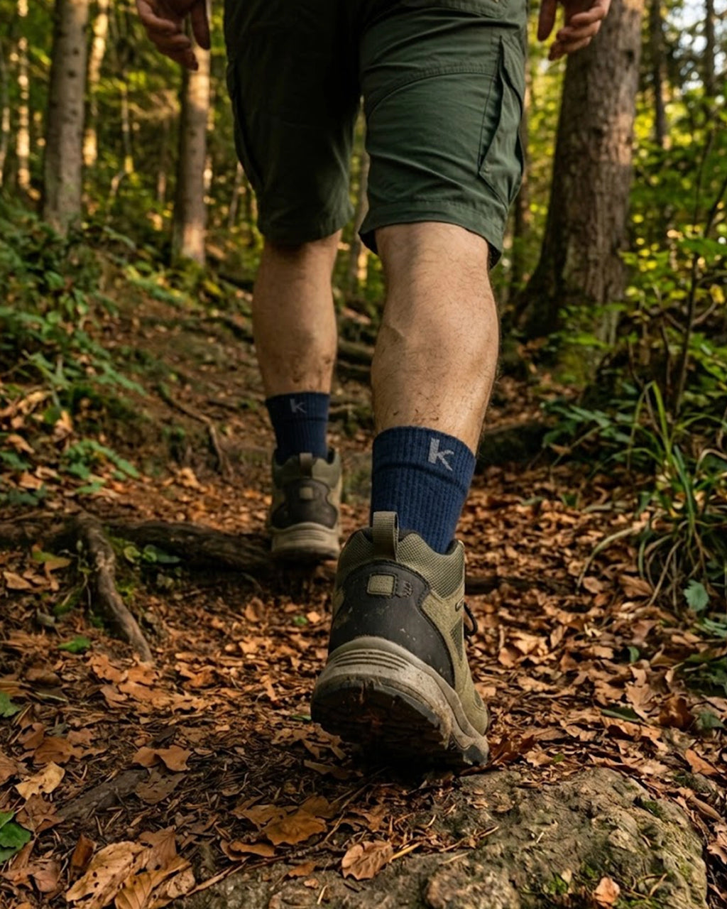 K-Trek Light - Calze da Trekking Leggere in Lana Merino - Blu/Azzurro