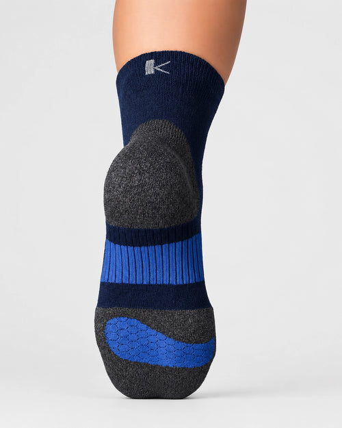 K-Trek Light - Leichte Merino-Trekkingsocken - Blau/Hellblau